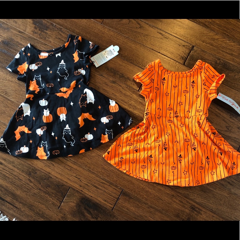 Cat and Jack NWT 12 month Halloween Dresses